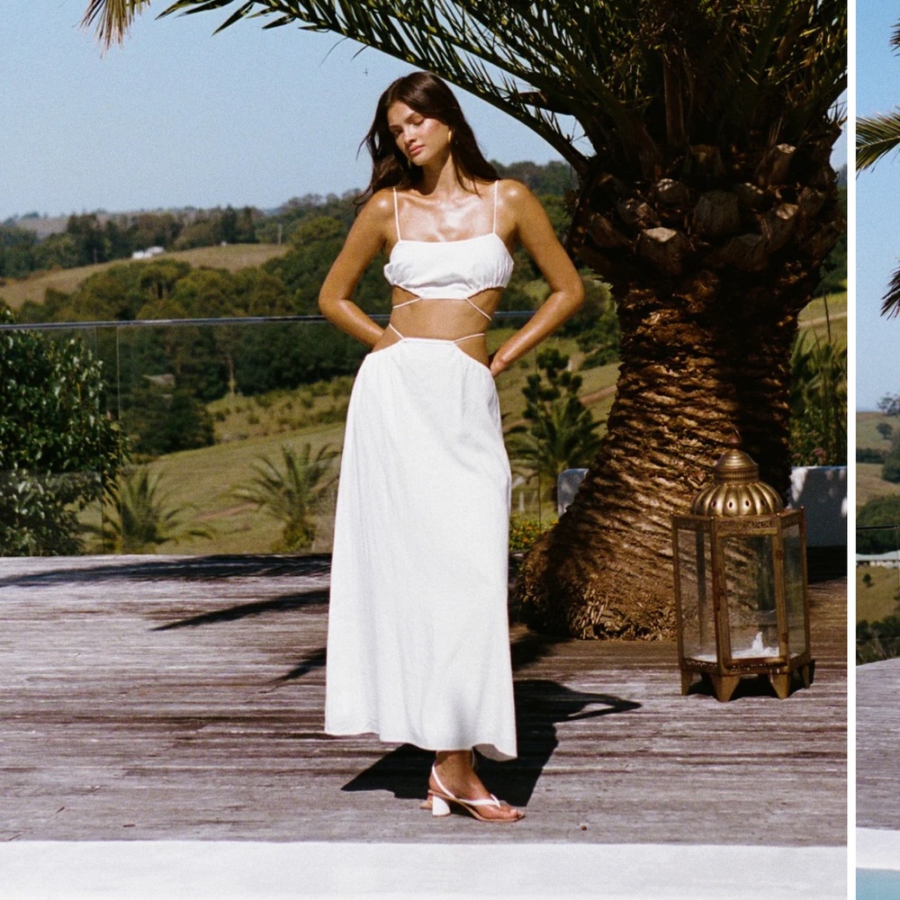 White Maxi skirt